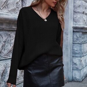 Knit black sweater